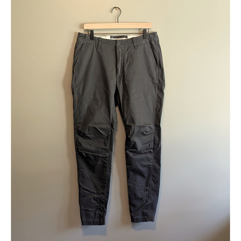 Relwen Mens Size 32 Flex Chino Pants Charcoal Grey Stretch Huckberry Utility